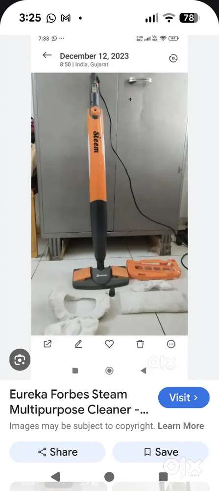 Eureka Forbes steam mop