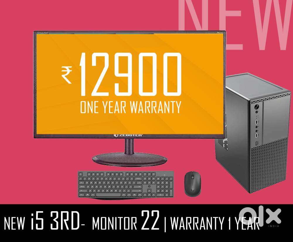 FULLSET COMPUTER  22 INCH MONITOR  CPU - I5 3RD GEN  WARRANTY