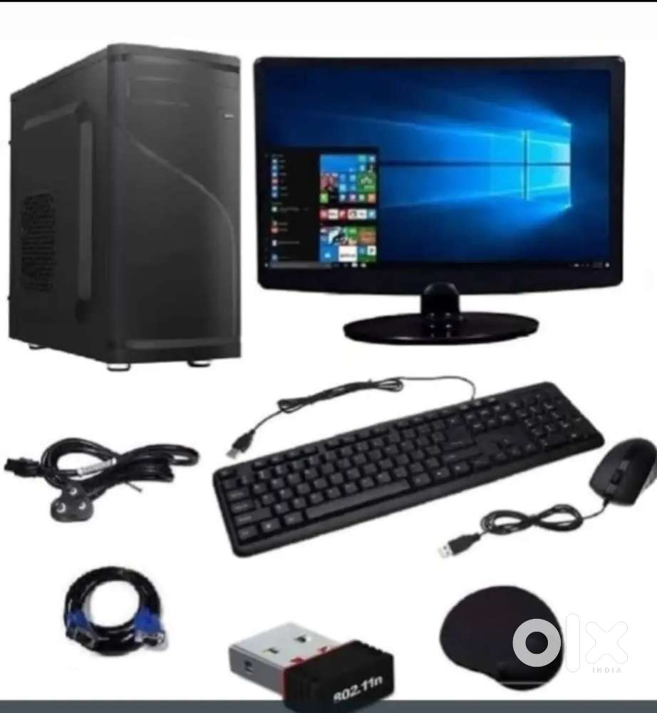 Core i5 New Pc,  8GB RAM, 256GB SSD, Monitor 19, KB+Mouse, Wifi, 1Yr