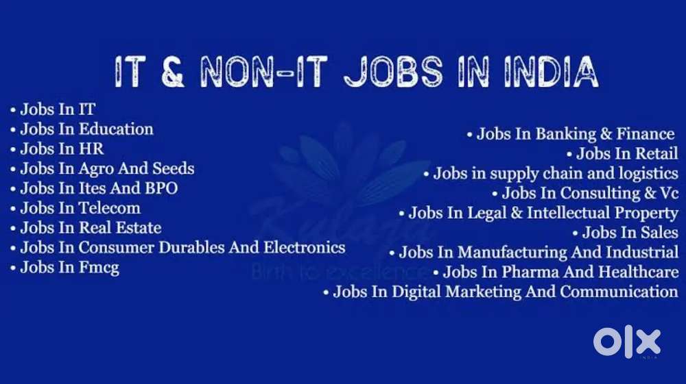 IT Opening 
&
Non IT Opening Jobs