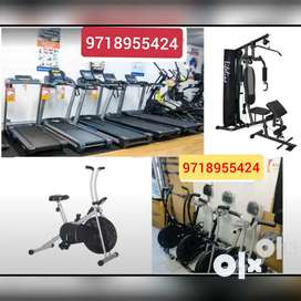 All gym equipment Treadmill and exercise cycle