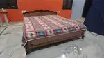 Double bed wooden with matress