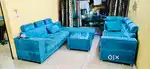 Sofa set with glass table