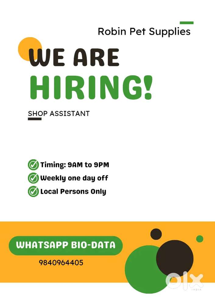 Sales in pet food and supplies shop