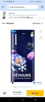 Brand new whirphol fridge 180ltr.