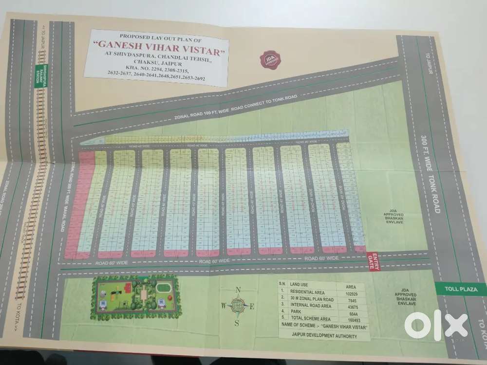JDA approved project hai tonk road shivdaspura me  plots hai