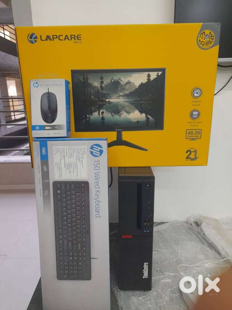 Lenovo i5 9th Gen cpu with 19 Monitor with 1 year warranty