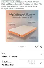 Double bed mattress sleepyHug Aircell.ll Ortho