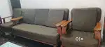 Wooden sofa set (3+2 seater)