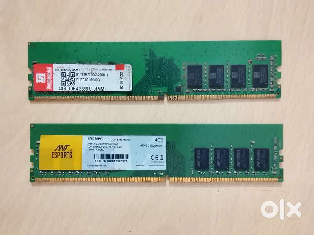 Ddr 4 4gb ram 2x