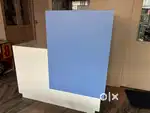 RECEPTIONIST TABLE - WITH SOME COVERED AREA AND DRAWER WITH LOCK