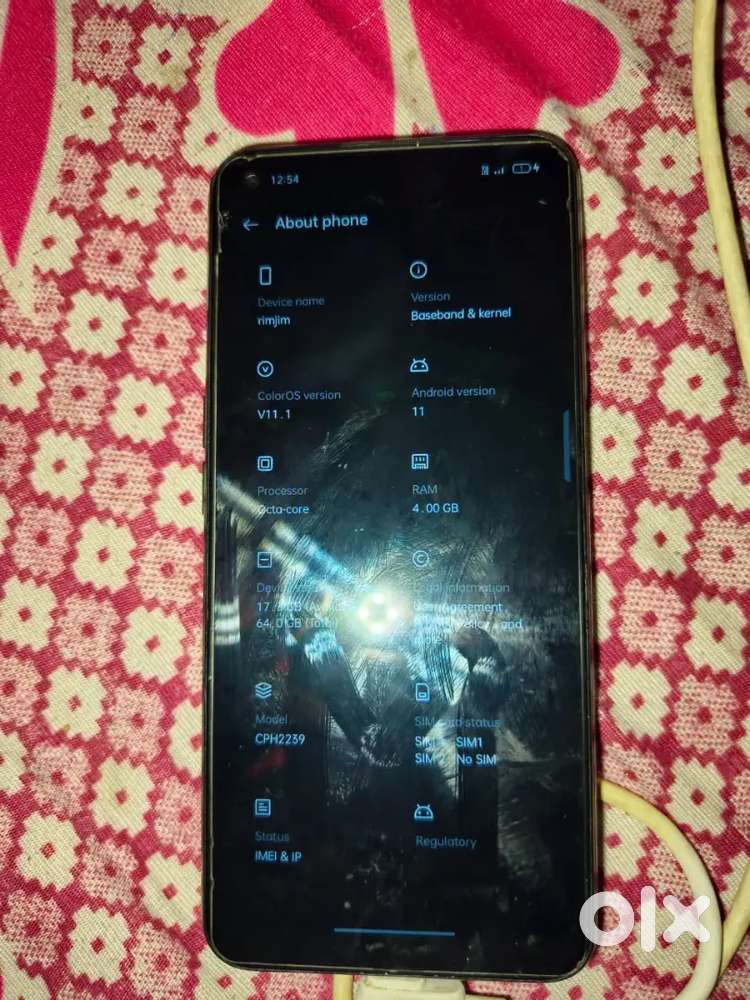 Oppo a54 4gb /64 gm