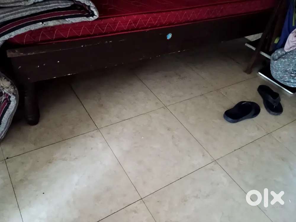 Bed with mattress