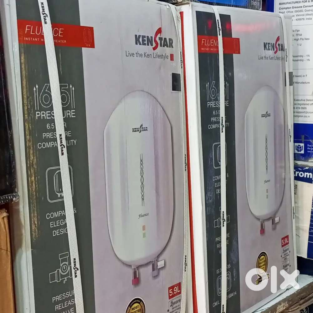 Kenstar water heaters 5.9 ltr new seal pack 2years warranty