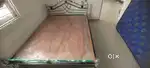 Metal cot with mattress like new