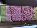 Double - Shaded Green and Purple Organza Saree