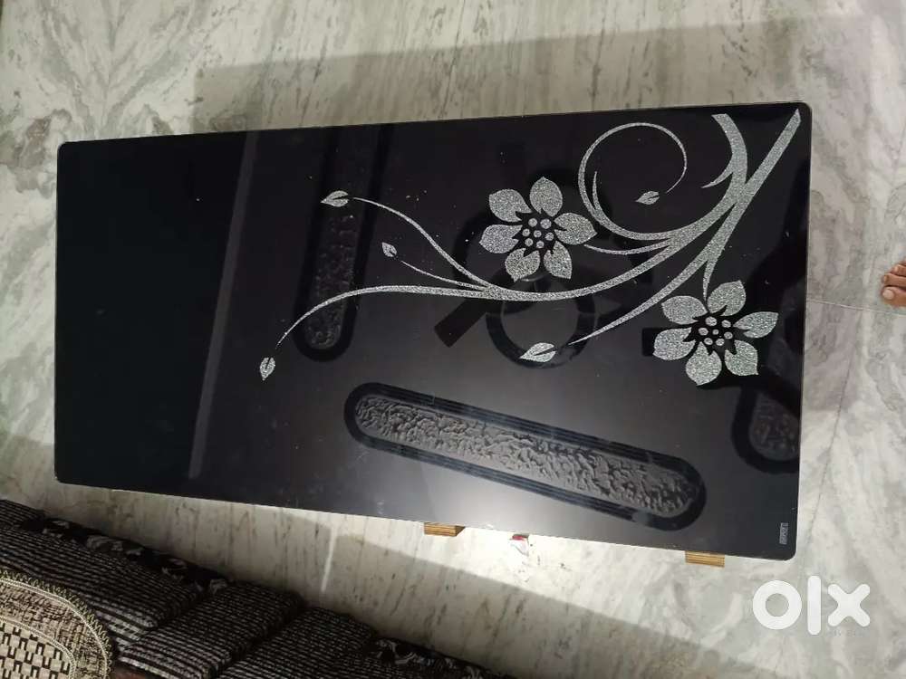 Sofa set with glass table