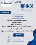 Personal Assistant Job of Director (PA of Director) in Sundargarh