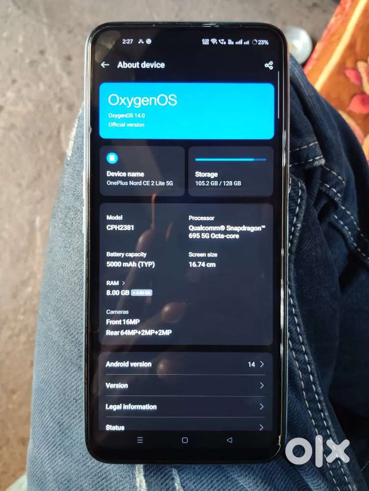 Oneplus nord ce 2 lite 5g phone 8.128 .bil.box.chargar all completed