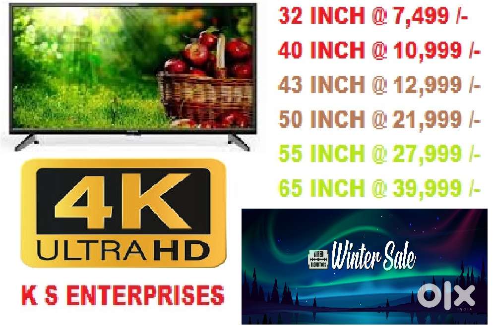 WINTER SUPER OFFER 43 INCHES  SMART, 4K UHD LED TV IN 12,999 ONLY.