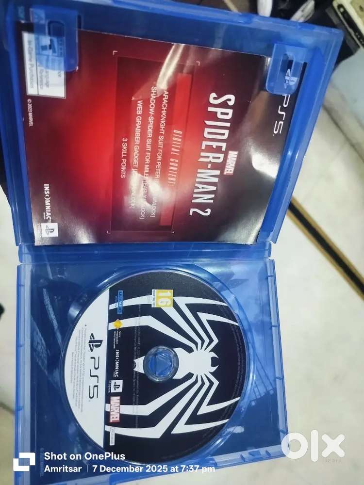 Ps5 launch edition spiderman 2 game disk