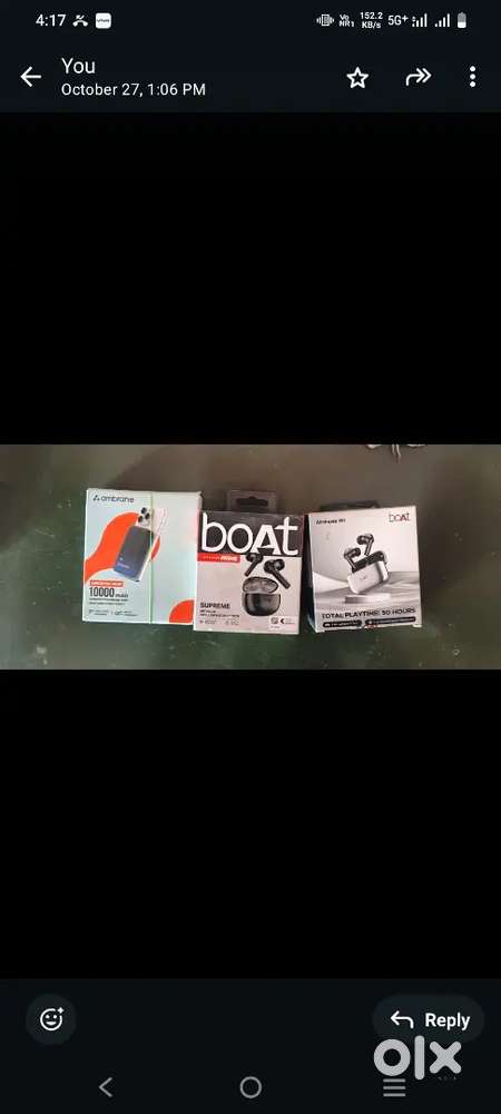 Headphones boat sela back and power Bank iphone use only ambrane