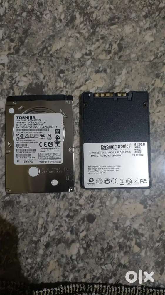 Hard disc 1tb and 512 gb