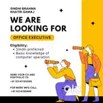 We need office executive staff, preferable sindhi