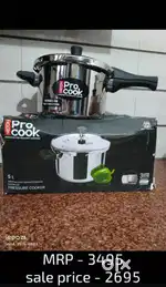 Milton Procook Triply Pressure Cooker Stainless Steel & Aluminium 1.5L