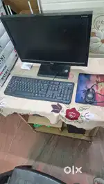 Full PC setup with keyboard cpu mouse and monitor