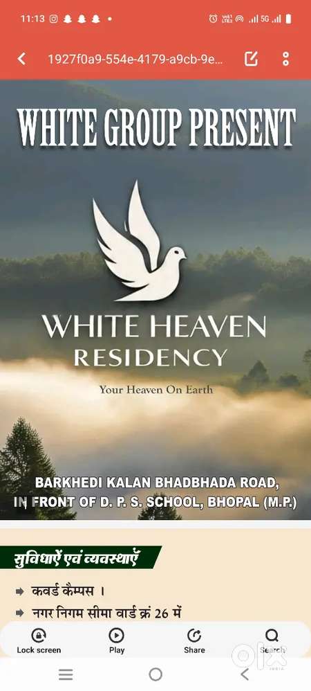 भोपाल बरखेड़ी करना भदभदा रोड इन फ्रंट ऑफ़ डीपीएस स्कूल के पास मैं  है