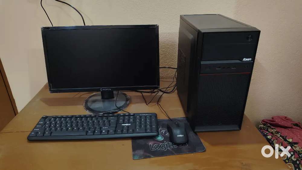 Desktop Setup: i3, 8GB RAM, 1TB HDD + Monitor, Frontech Keyboard&Mouse