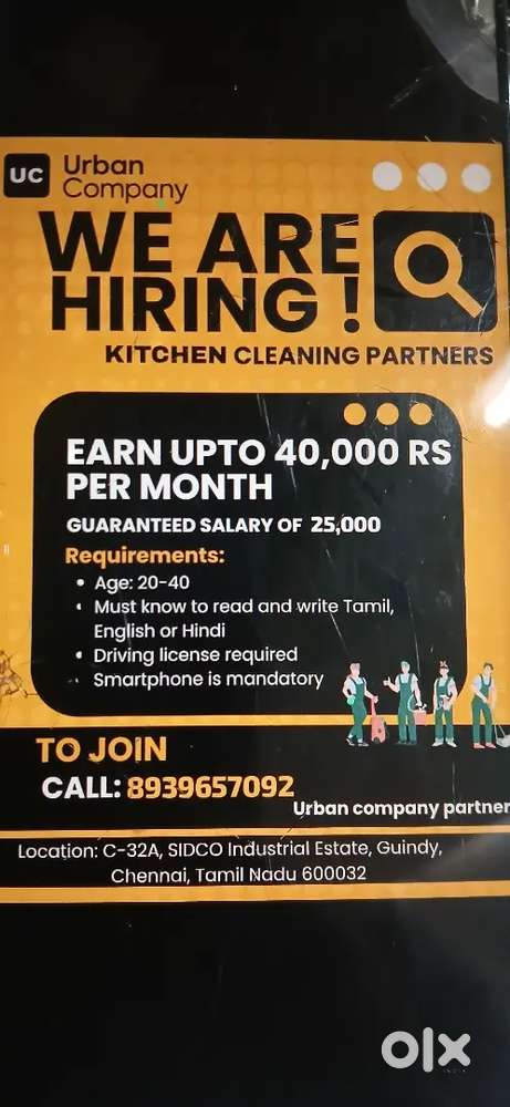 Urban company kitchen clealing partners need