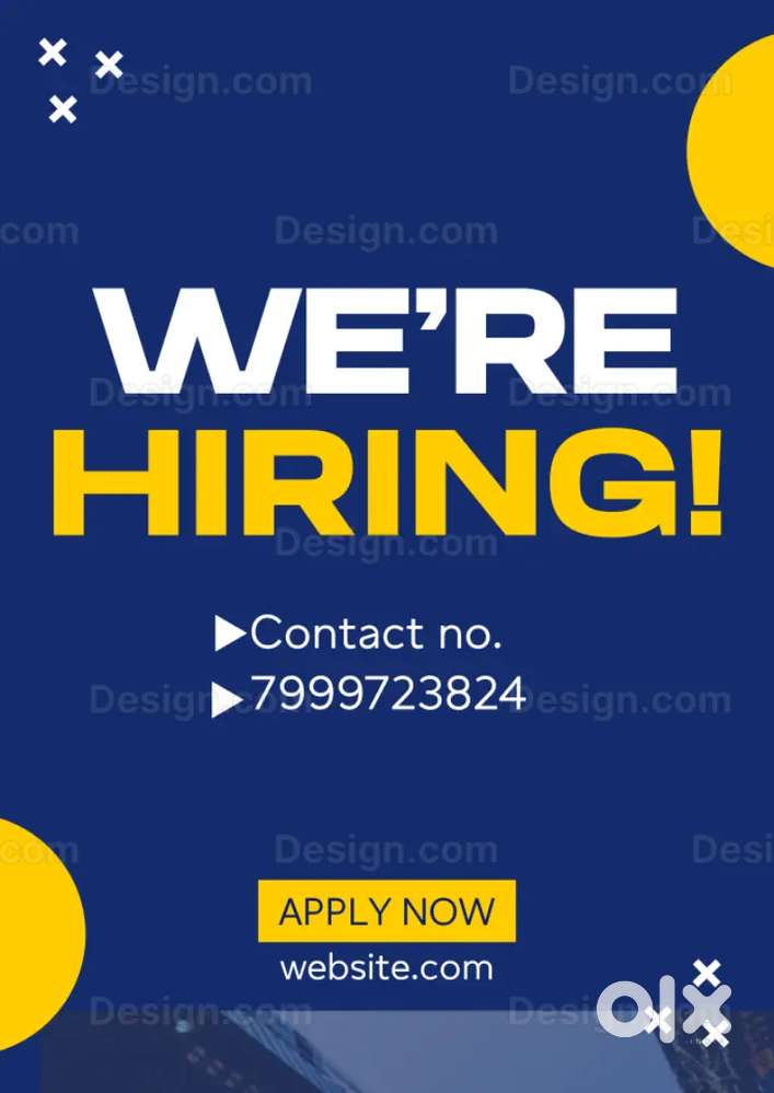 Great jobs for male and female candidates both  are welcome