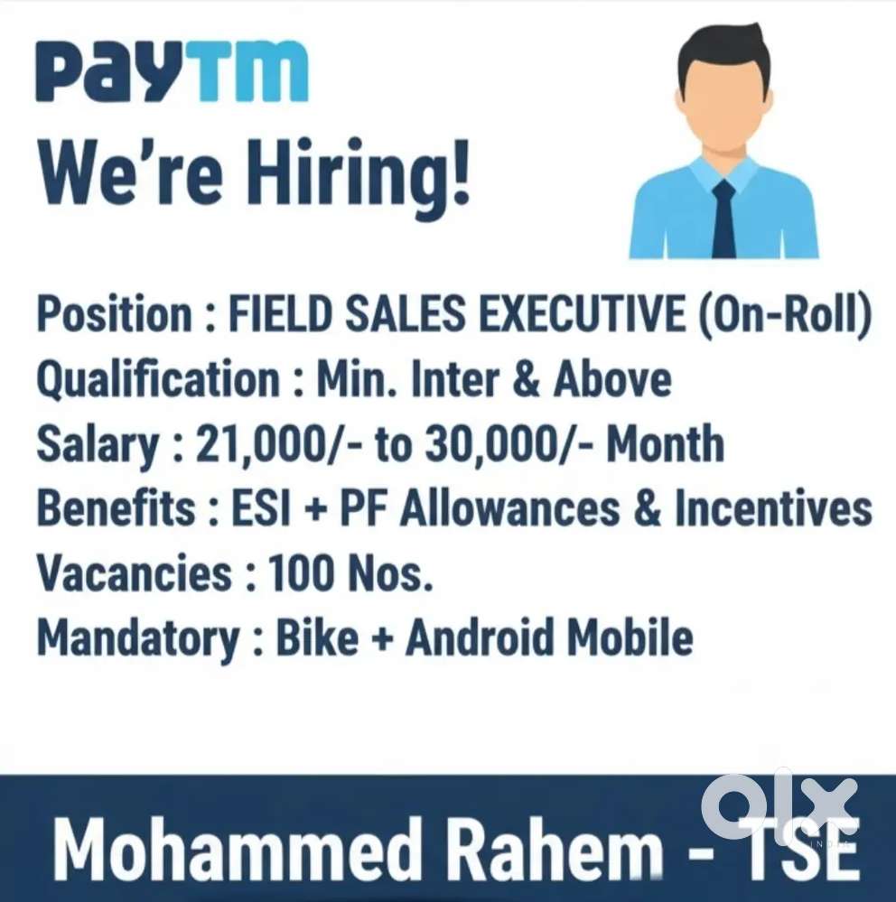 Field Sales Executive Needed Urgently – Good Salary + Incentives
