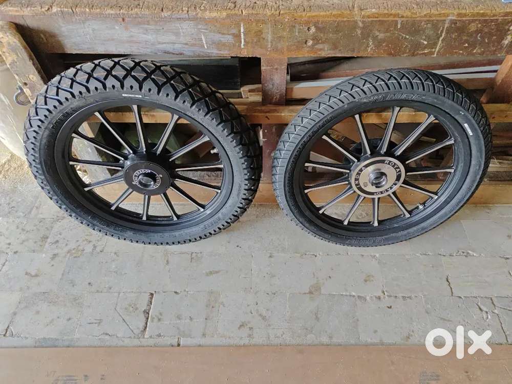 13 spokes alloy wheels single disc for Bullet With New tyres