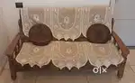 5 Seater Sagun wooden frame sofa set for dining