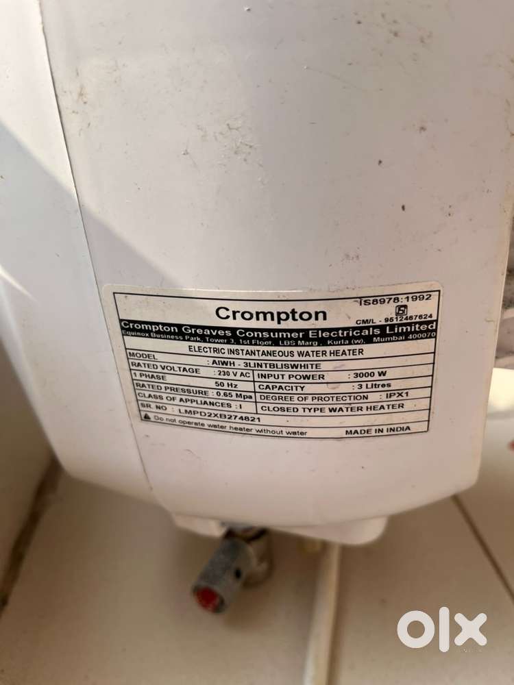 Crompton Instant Geysar and USHA must Stand Fan