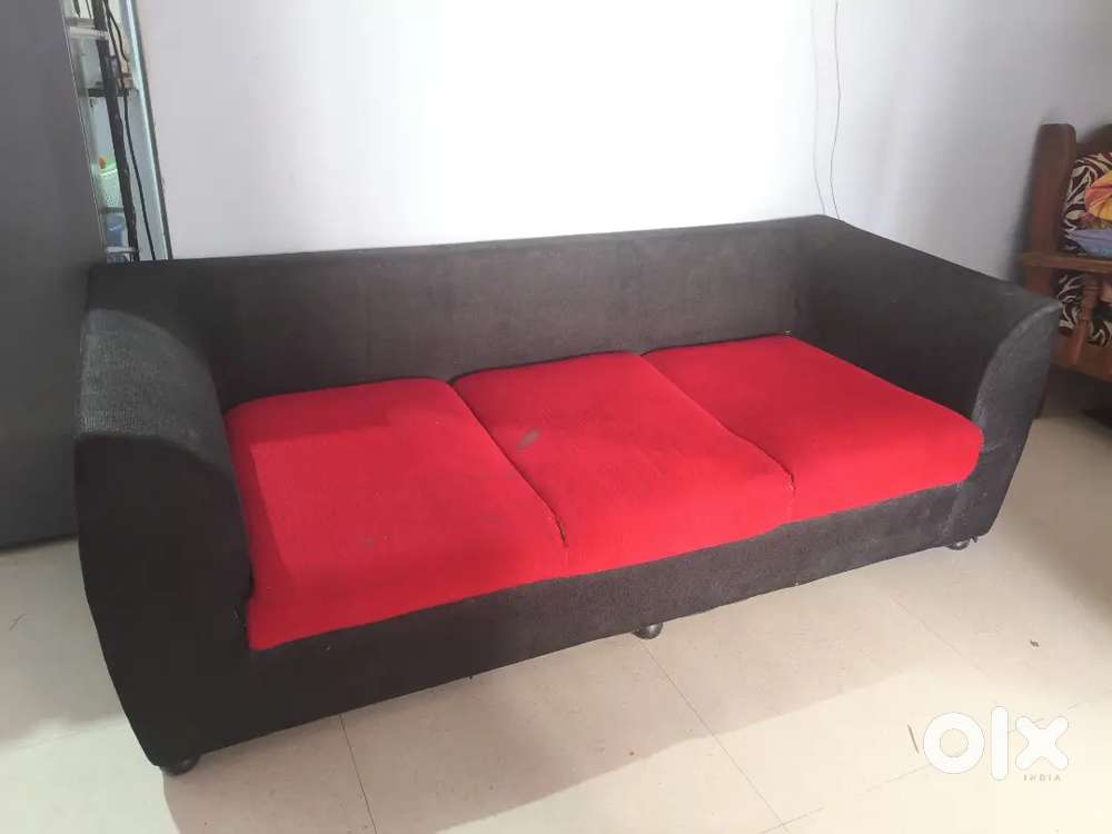 Furniture sale (sofa black and red)