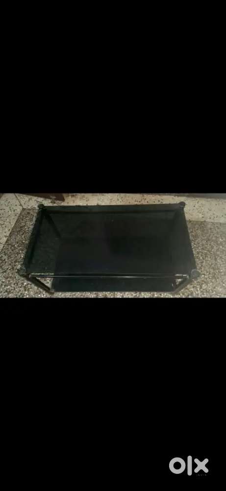 Black Fiber Glass Center Table