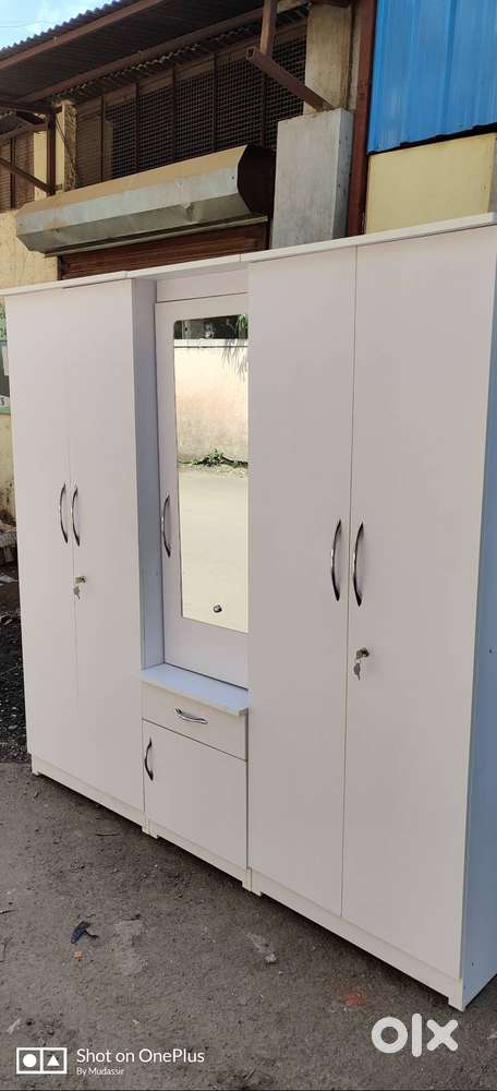 PREMIUM WHITE FINISHED 5 DOOR WARDROBE DIRECT FROM FACTORY