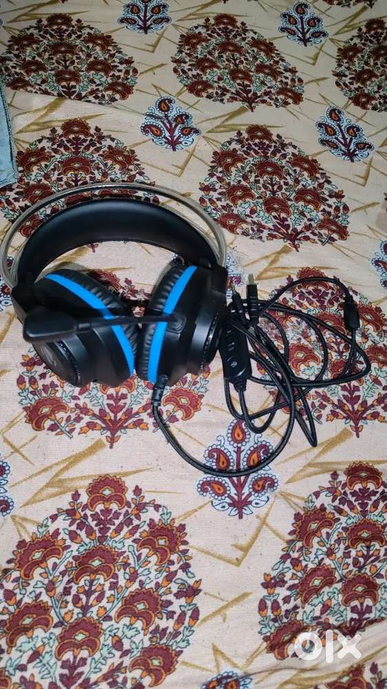 Head phone wired with mic gaming bgmi