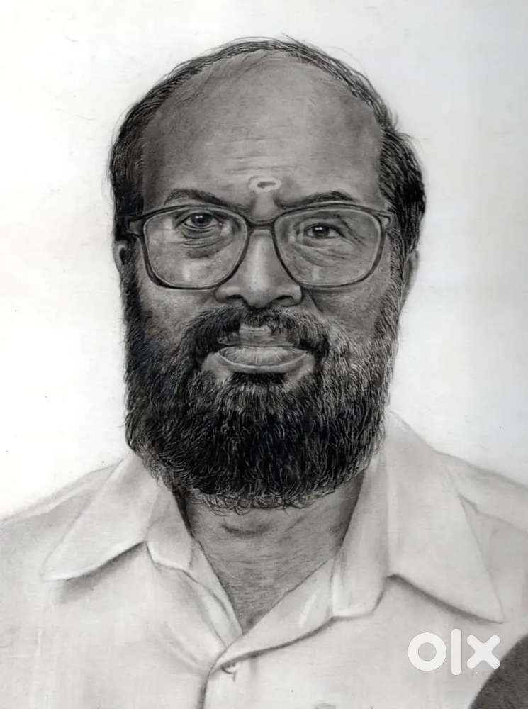 Portrait drawing work & photo restoration work with hand