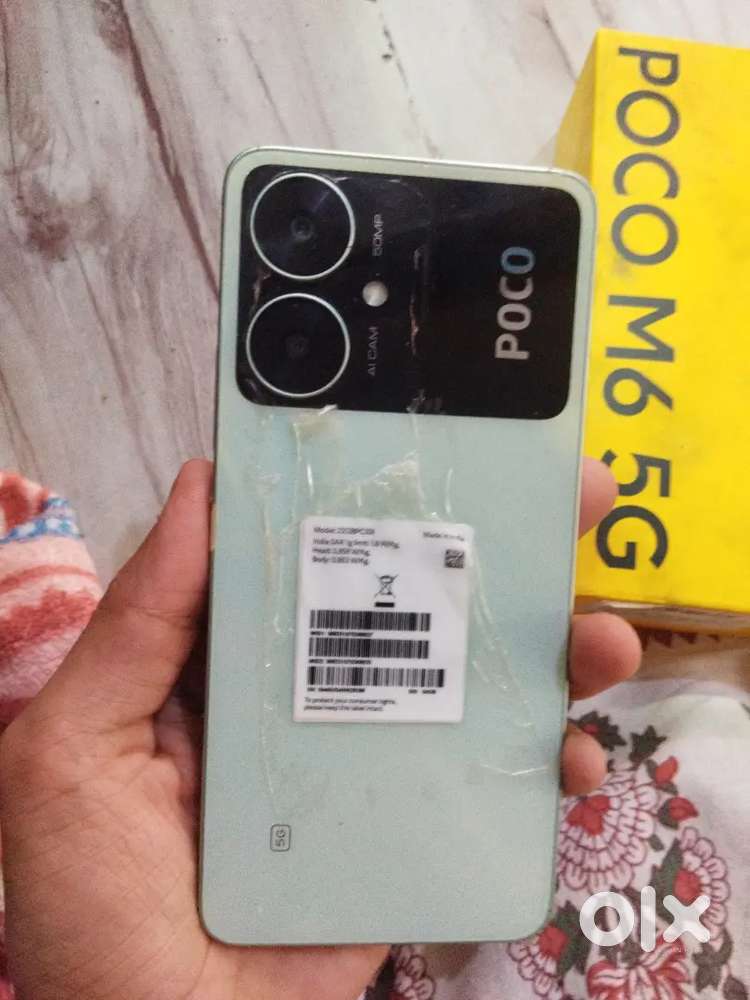 Mi poco m6 5G 4/64 with box and charger bilkul new condition