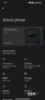 Nothing phone 2a 8gb Ram 128 gb storage