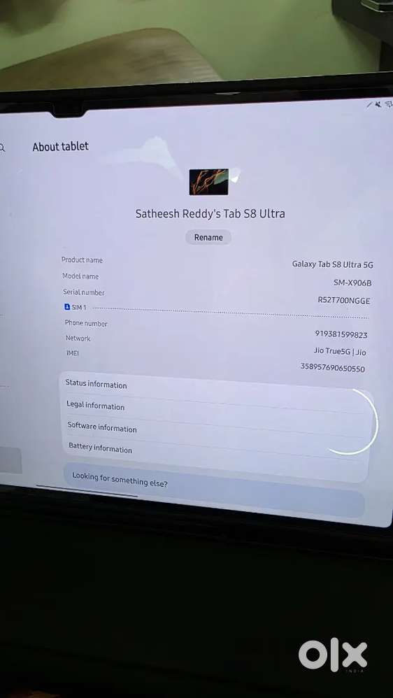 Samsung tab s8 Ultra 5G 12/256GB brand new