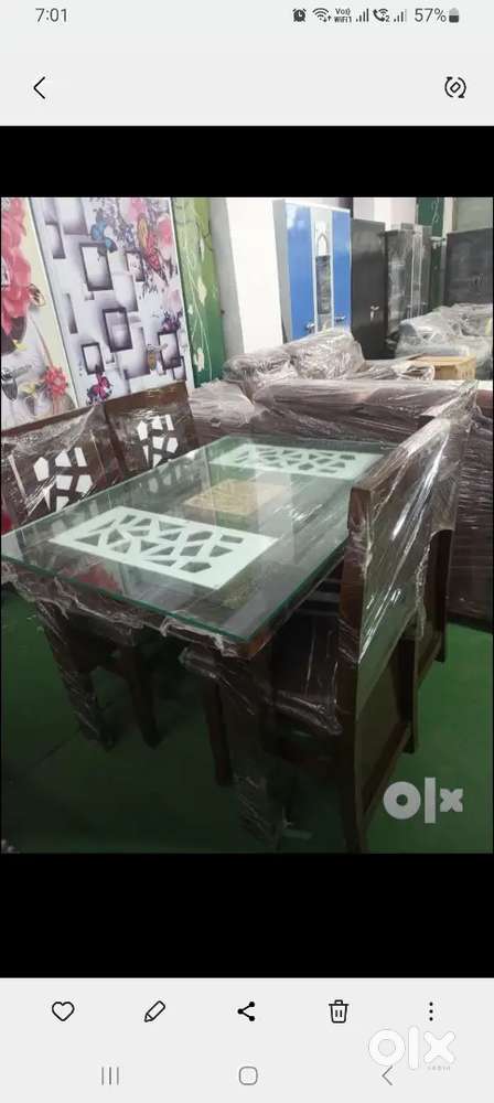 Dinning table 6 chairs Teakwood available free delivery