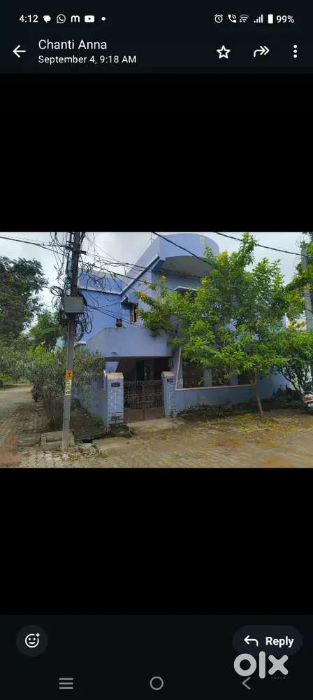 A fully furnished reddy to occupy east facing individual house