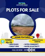 100 गाज  प्लॉट  मात्र 12.50 लाख  30or40feet road gated society develop