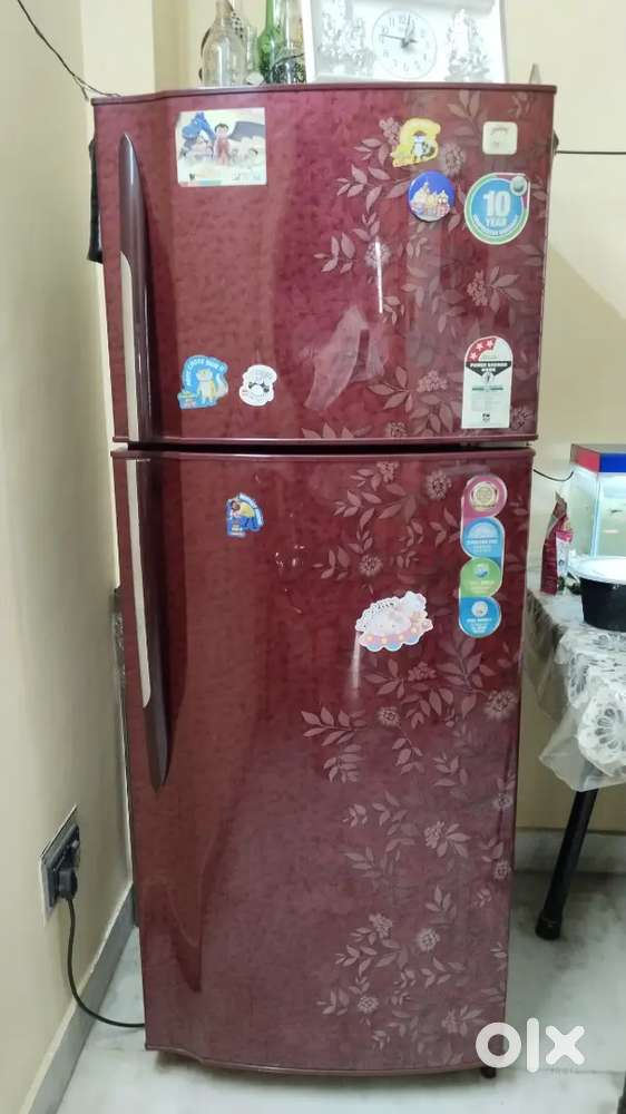 Godrej EON double door refrigerator in wine red colour